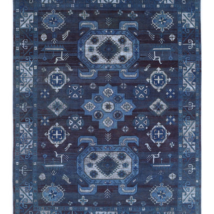 Onyx 8' 7" X 11' 7" Hand Knotted Wool Rug 8' 7" X 11' 7" (262 X 353) / Blue / Wool