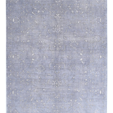 Onyx 7' 11" X 10' 5" Hand Knotted Wool Rug 7' 11" X 10' 5" (241 X 318) / Grey / Wool