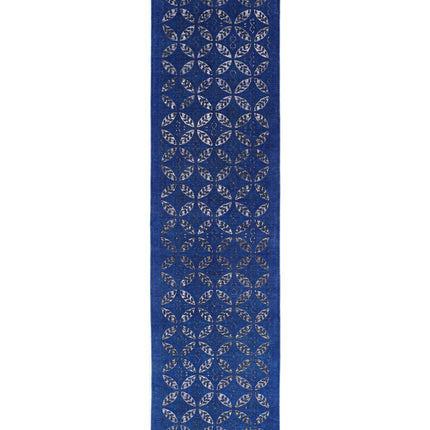 Onyx 3' 9" X 16' 7" Hand Knotted Wool Rug 3' 9" X 16' 7" (114 X 505) / Blue / Wool