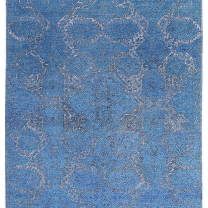 Onyx 7' 8" X 9' 5" Hand Knotted Wool Rug 7' 8" X 9' 5" (234 X 287) / Blue / Wool