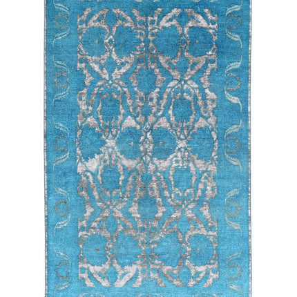 Onyx 5' 10" X 10' 2" Hand Knotted Wool Rug 5' 10" X 10' 2" (178 X 310) / Blue / Wool