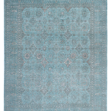 Onyx 12' 0" X 14' 9" Hand Knotted Wool Rug 12' 0" X 14' 9" (366 X 450) / Green / Wool