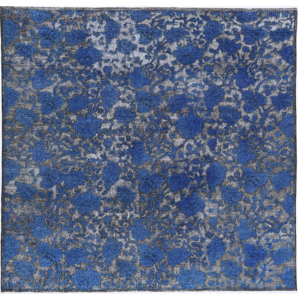 Onyx 6' 5" X 6' 4" Hand Knotted Wool Rug 6' 5" X 6' 4" (196 X 193) / Blue / Wool