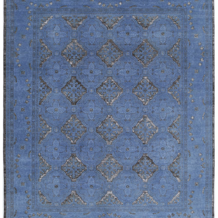 Onyx 8' 1" X 9' 9" Hand Knotted Wool Rug 8' 1" X 9' 9" (246 X 297) / Blue / Wool
