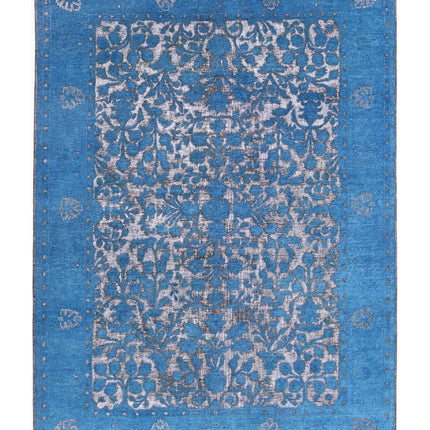 Onyx 6' 10" X 9' 6" Hand Knotted Wool Rug 6' 10" X 9' 6" (208 X 290) / Teal / Wool