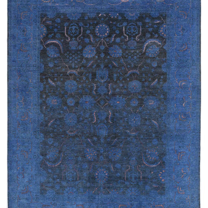 Onyx 11' 7" X 14' 6" Hand Knotted Wool Rug 11' 7" X 14' 6" (353 X 442) / Blue / Wool