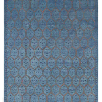 Onyx 10' 2" X 13' 0" Hand Knotted Wool Rug 10' 2" X 13' 0" (310 X 396) / Blue / Wool