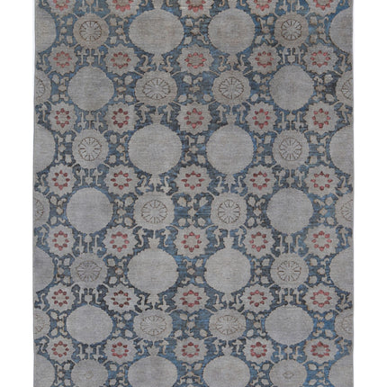 Onyx 5' 9" X 8' 3" Hand Knotted Wool Rug 5' 9" X 8' 3" (175 X 251) / Blue / Wool
