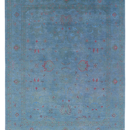 Onyx 9' 0" X 11' 5" Hand Knotted Wool Rug 9' 0" X 11' 5" (274 X 348) / Blue / Wool