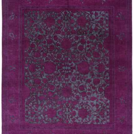 Onyx 7' 10" X 9' 5" Hand Knotted Wool Rug 7' 10" X 9' 5" (239 X 287) / Purple / Wool