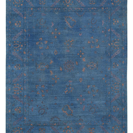Onyx 7' 8" X 9' 9" Hand Knotted Wool Rug 7' 8" X 9' 9" (234 X 297) / Blue / Wool