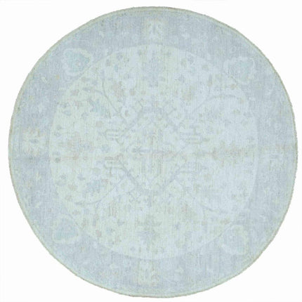 Oushak 8' 3" X 8' 0" Hand Knotted Wool Rug 8' 3" X 8' 0" (251 X 244) / Ivory / Wool