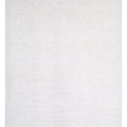 Oushak 10' 2" X 12' 11" Hand Knotted Wool Rug 10' 2" X 12' 11" (310 X 394) / Ivory / Wool