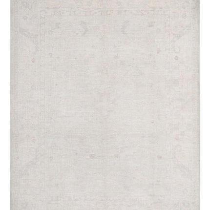 Oushak 9' 1" X 11' 9" Hand Knotted Wool Rug 9' 1" X 11' 9" (277 X 358) / Grey / Wool