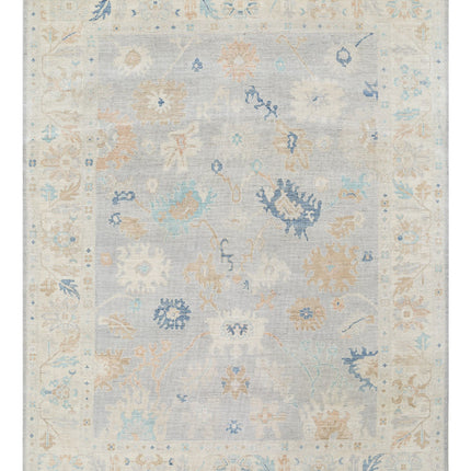 Oushak 8' 10" X 11' 6" Hand Knotted Wool Rug 8' 10" X 11' 6" (269 X 351) / Grey / Wool
