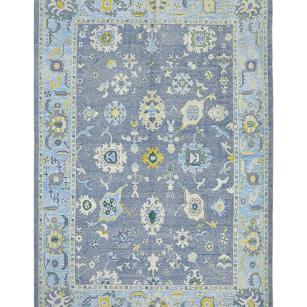 Oushak 10' 1" X 14' 9" Hand Knotted Wool Rug 10' 1" X 14' 9" (307 X 450) / Grey / Wool