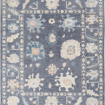 Oushak 8' 1" X 9' 9" Hand Knotted Wool Rug 8' 1" X 9' 9" (246 X 297) / Grey / Wool