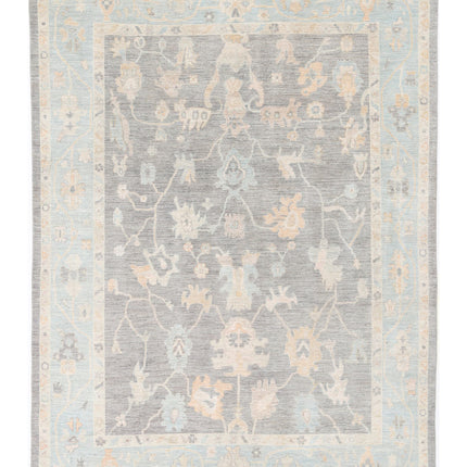 Oushak 9' 9" X 12' 11" Hand Knotted Wool Rug 9' 9" X 12' 11" (297 X 394) / Ivory / Wool