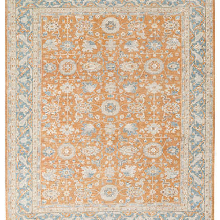 Oushak 8' 3" X 10' 1" Hand Knotted Wool Rug 8' 3" X 10' 1" (251 X 307) / Orange / Wool