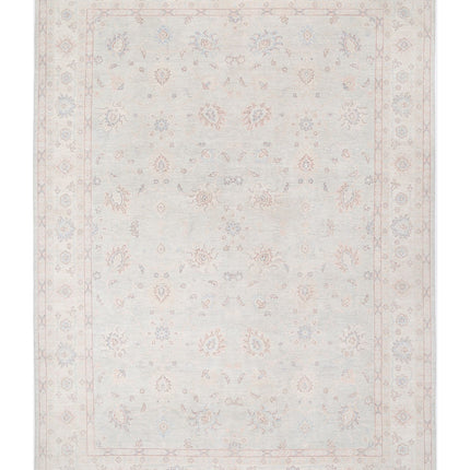 Oushak 12' 9" X 17' 7" Hand Knotted Wool Rug 12' 9" X 17' 7" (389 X 536) / Grey / Wool