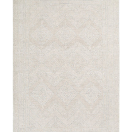 Oushak 6' 3" X 9' 2" Hand Knotted Wool Rug 6' 3" X 9' 2" (191 X 280) / Ivory / Wool