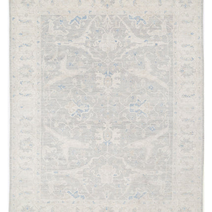 Oushak 8' 11" X 11' 6" Hand Knotted Wool Rug 8' 11" X 11' 6" (272 X 351) / Grey / Wool