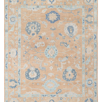 Oushak 12' 0" X 15' 3" Hand Knotted Wool Rug 12' 0" X 15' 3" (366 X 465) / Tan / Wool