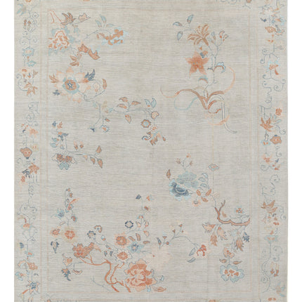 Oushak 9' 2" X 12' 0" Hand Knotted Wool Rug 9' 2" X 12' 0" (280 X 366) / Grey / Wool