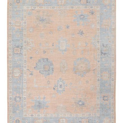 Oushak 9' 2" X 12' 1" Hand Knotted Wool Rug 9' 2" X 12' 1" (280 X 368) / Peach / Wool