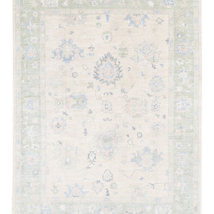 Oushak 9' 0" X 11' 10" Hand Knotted Wool Rug 9' 0" X 11' 10" (274 X 361) / Taupe / Wool