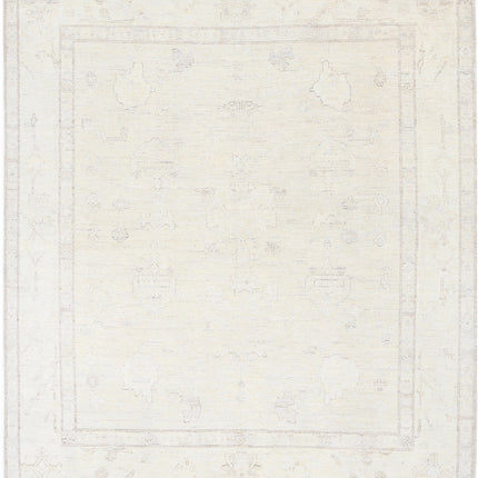 Oushak 7' 11" X 9' 3" Hand Knotted Wool Rug 7' 11" X 9' 3" (241 X 282) / Taupe / Wool