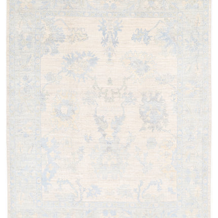 Oushak 6' 8" X 8' 3" Hand Knotted Wool Rug 6' 8" X 8' 3" (203 X 251) / Taupe / Wool