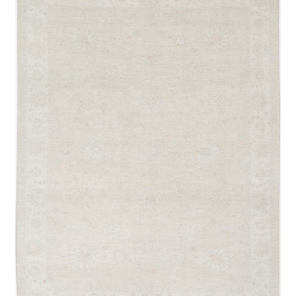 Oushak 8' 10" X 11' 8" Hand Knotted Wool Rug 8' 10" X 11' 8" (269 X 356) / Silver / Wool