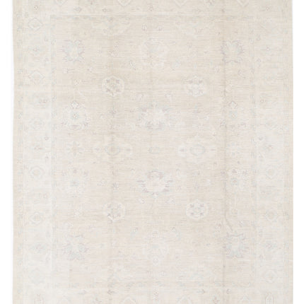 Oushak 8' 8" X 11' 1" Hand Knotted Wool Rug 8' 8" X 11' 1" (264 X 338) / Taupe / Wool
