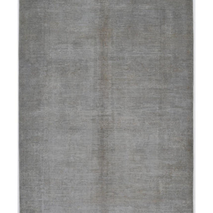 Overdye 5' 6" X 7' 9" Hand Knotted Wool Rug 5' 6" X 7' 9" (168 X 236) / Grey / Wool