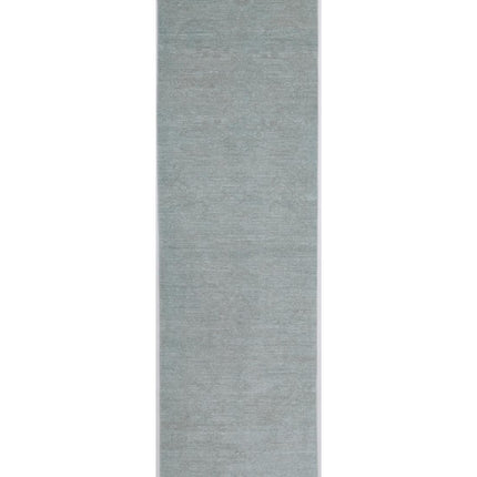 Overdye 2' 7" X 9' 8" Hand Knotted Wool Rug 2' 7" X 9' 8" (79 X 295) / Grey / Wool