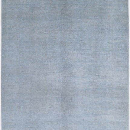 Overdye 8' 0" X 9' 7" Hand Knotted Wool Rug 8' 0" X 9' 7" (244 X 292) / Blue / Wool