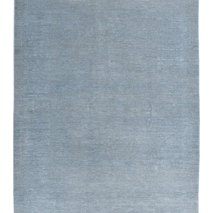 Overdye 5' 2" X 6' 11" Hand Knotted Wool Rug 5' 2" X 6' 11" (158 X 211) / Blue / Wool