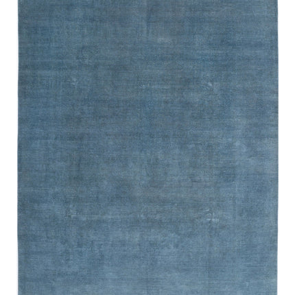 Overdye 9' 0" X 12' 1" Hand Knotted Wool Rug 9' 0" X 12' 1" (274 X 368) / Blue / Wool