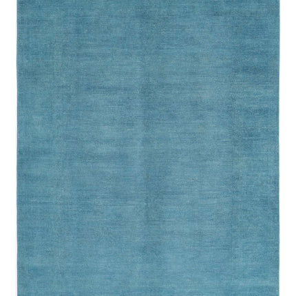 Overdye 6' 10" X 9' 4" Hand Knotted Wool Rug 6' 10" X 9' 4" (208 X 284) / Blue / Wool