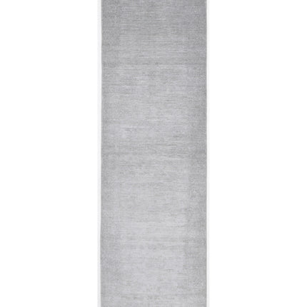 Overdye 2' 10" X 9' 9" Hand Knotted Wool Rug 2' 10" X 9' 9" (86 X 297) / Grey / Wool