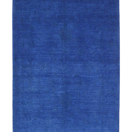 Overdye 5' 6" X 8' 0" Hand Knotted Wool Rug 5' 6" X 8' 0" (168 X 244) / Blue / Wool