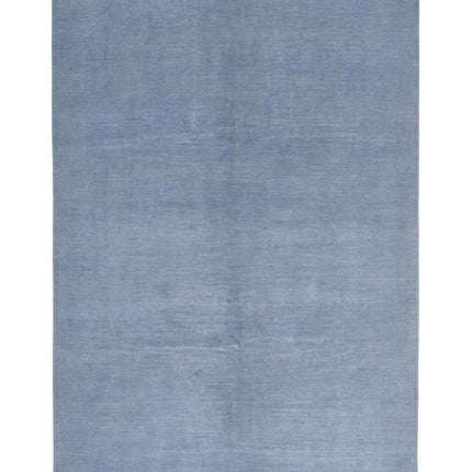 Overdye 6' 7" X 9' 10" Hand Knotted Wool Rug 6' 7" X 9' 10" (201 X 300) / Blue / Wool