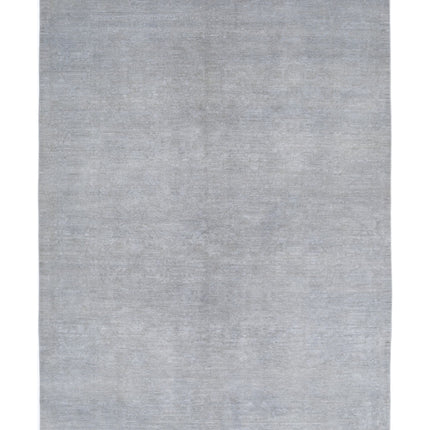 Overdye 6' 1" X 8' 8" Hand Knotted Wool Rug 6' 1" X 8' 8" (185 X 264) / Grey / Wool