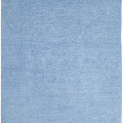 Overdye 8' 5" X 9' 6" Hand Knotted Wool Rug 8' 5" X 9' 6" (257 X 290) / Blue / Wool