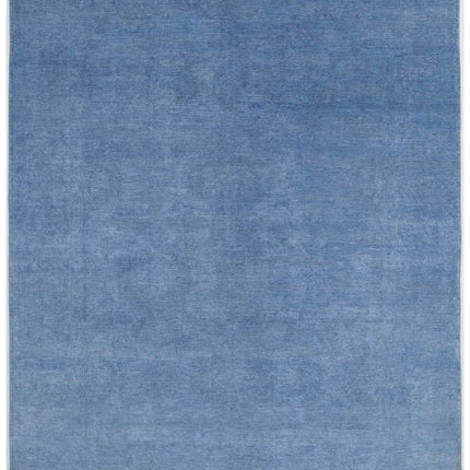 Overdye 8' 0" X 9' 9" Hand Knotted Wool Rug 8' 0" X 9' 9" (244 X 297) / Blue / Wool