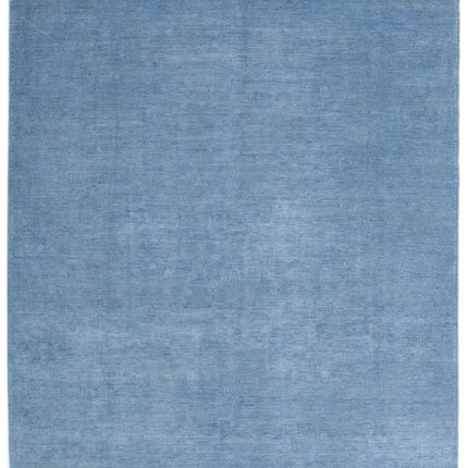 Overdye 8' 0" X 9' 8" Hand Knotted Wool Rug 8' 0" X 9' 8" (244 X 295) / Blue / Wool