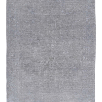 Overdye 4' 7" X 6' 1" Hand Knotted Wool Rug 4' 7" X 6' 1" (140 X 185) / Grey / Wool