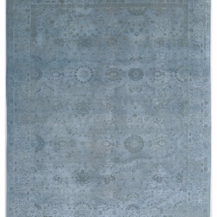 Overdye 8' 10" X 11' 3" Hand Knotted Wool Rug 8' 10" X 11' 3" (269 X 343) / Blue / Wool