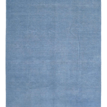 Overdye 7' 10" X 10' 7" Hand Knotted Wool Rug 7' 10" X 10' 7" (239 X 322) / Blue / Wool